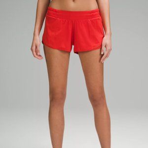 Lululemon Hotty Hot Low-Rise Lined Short 2.5" Cardinal Red